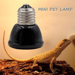 Mini Ampoule Chauffante Ceramique Noir pour Reptiles, Modele: 25W