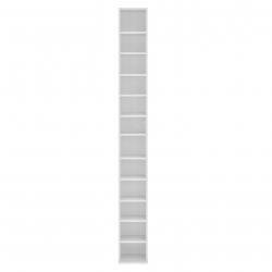 Tour armoire étagère CD / DVD rangement stockage 175 cm MDF blanc 03_0004500