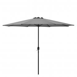 Parasol de jardin polyester Acier diamètre 300 cm gris 03_0005910