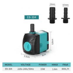 Pompe a Eau Submersible pour Aquarium Fontaine Bassin, Modele: 15W