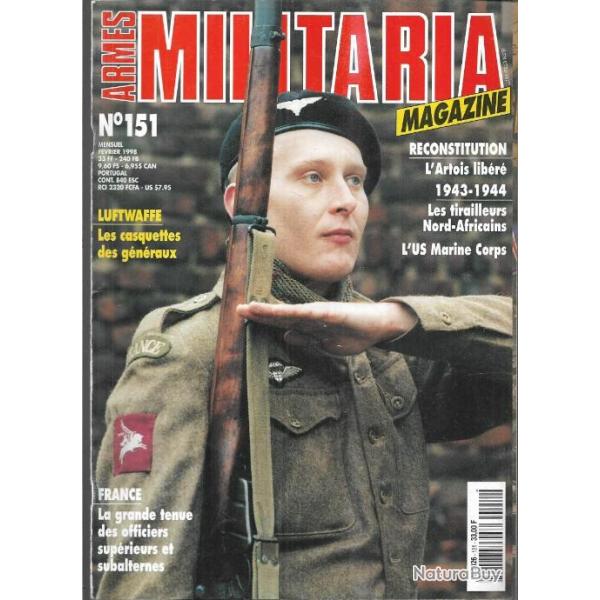 Militaria magazine 151 us marine corps, luftwaffe casquettes des gnraux, le dukw, tirailleurs nord
