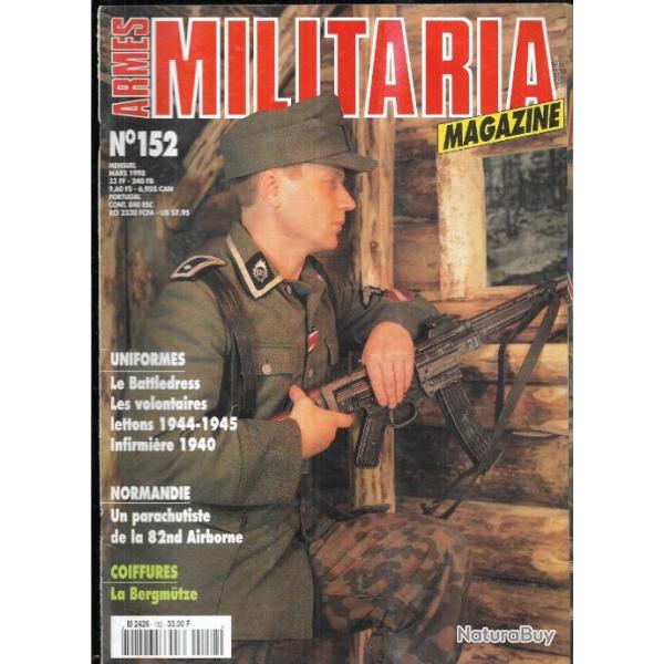 Militaria magazine 152 puis diteur, la bergmutze , volontaires lettons 1944-1945, char kv-1s 85