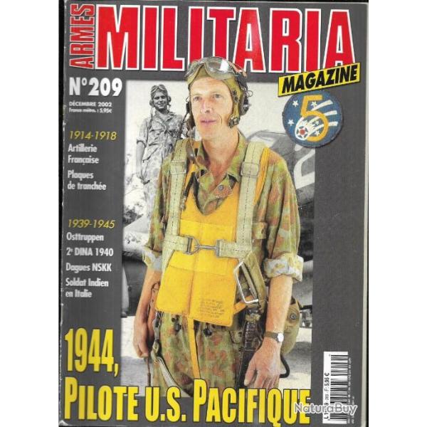 Militaria magazine 209 artillerie franaise 14-18, plaques de tranche , osttruppen, dagues nskk