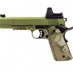 Réplique GBB 1911 MEU Raven gaz Camo / green 1,0J + point rouge BDS