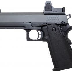 Réplique GBB Raven gaz Hi-Capa 4.3 Noir / Gris 0,9J + point rouge BDS