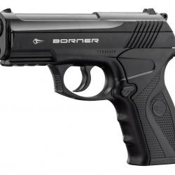 Pistolet Co2 culasse fixe BORNER C11 cal. 4.5mm BB's
