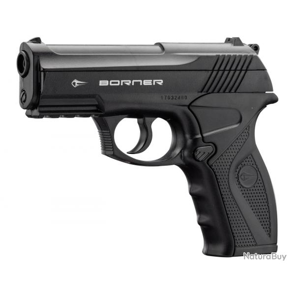 Pistolet Co2 culasse fixe BORNER C11 cal. 4.5mm BB's