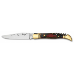Couteau pliant avec tire-bouchons Bois multicolore 12cm Laguiole Bougna