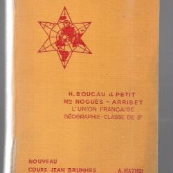 Scolaire ancien  l'union française géographie , classe de 3e