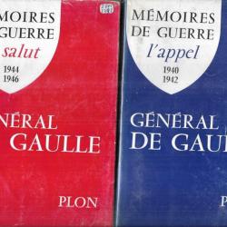 mémoires de guerre en 3 volumes , de charles de gaulle , l'appel , l'unité le salut 1940-1946 + dvd