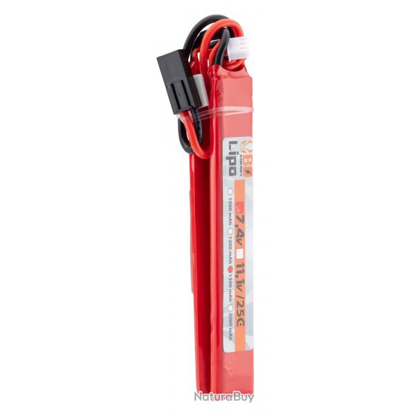 2 sticks batterie Lipo 2S 7.4V 1300mAh 25C Mini TAMYIA