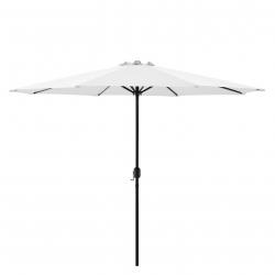 Parasol de jardin solide résistant au rayonnement UV imperméable polyester acier 300 blanc 03_00059