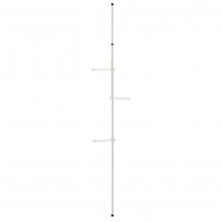 Porte-manteau télescopique avec hauteur réglable 110 - 305 cm blanc 03_0003506