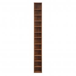 Tour étagère CD / DVD rangement stockage armoire 175 cm MDF mélaminé noyer 03_0004502