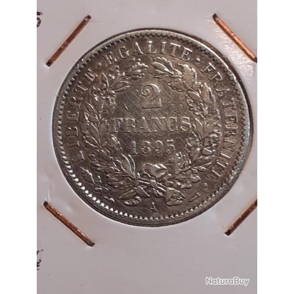 2 francs Crs argent 1895 A en ttb