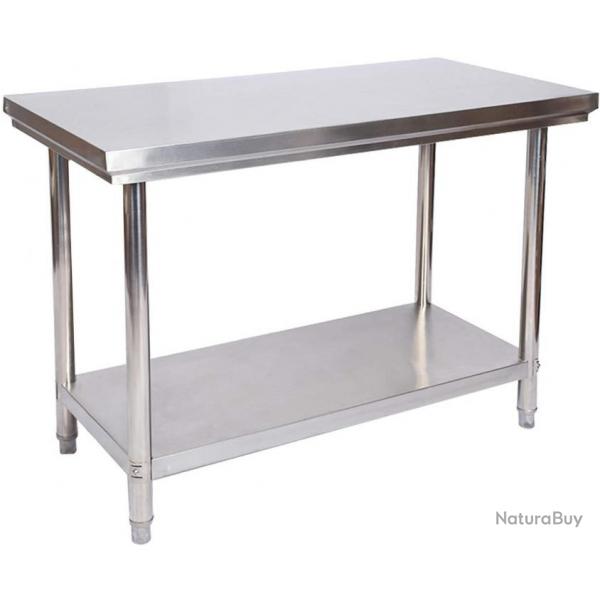 ++ACTI-Table de travail en acier inoxydable 120 x 60 x 85 cm table60045