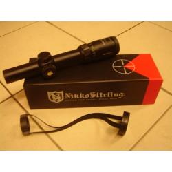 vends lunette de battue NIKKO STIRLING Metor 1-4x24 réticule lumineux