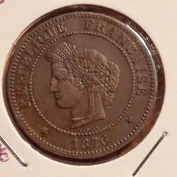 5 centimes Cérès 1876 A en sup