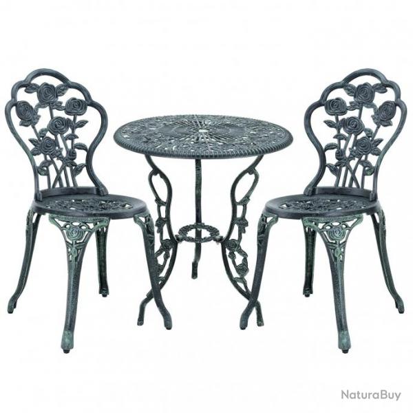 Set de bistro kit de bistro vintage ensemble de table et de chaises de jardin fonte vert 03_0003737