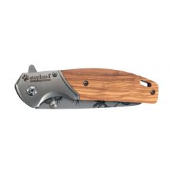 Couteau Pliant Stepland Gravé Cerf Manche Bois