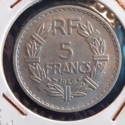 5 francs lavrillier alu 1946 C en ttb