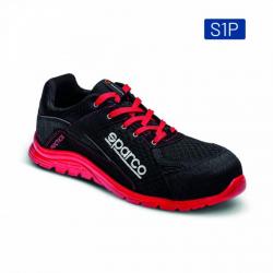 Chaussures de sécurité basses S1P SRC Sparco Teamwork Practice Noir Rouge