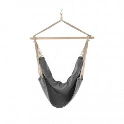 Siège suspendu fauteuil suspendu chaise hamac coton polyester 100 cm gris 03_0003773