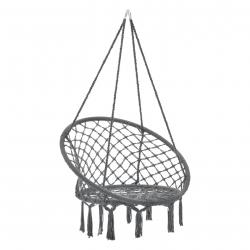 Hamac siège rond chaise suspendue diamètre d'assise 60 cm gris foncé 03_0006061
