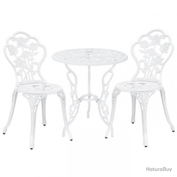 Ensemble de table et de chaises de jardin set de bistro fonte blanc 03_0003735