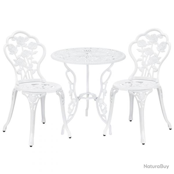 Ensemble de table et de chaises de jardin set de bistro fonte blanc 03_0003735