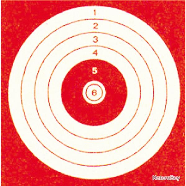 1000 cibles cartonnes rouges.10 x 10 cm
