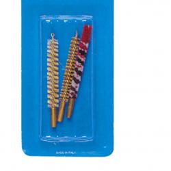 Set de trois brosses pour armes à canon rayé.Cal.6 mm