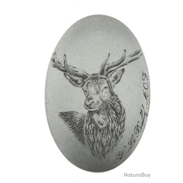 Calottes cerf aspect argent