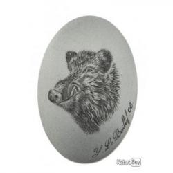 Calottes sanglier aspect argent
