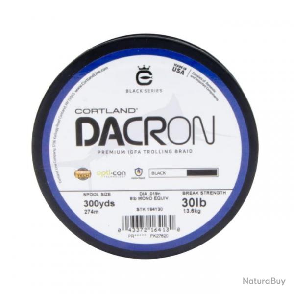 Dacron Cortland Premium IGFA Trolling Braid (300 Yds) Noir 30lb