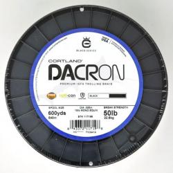 Dacron Cortland Premium IGFA Trolling Braid (600 Yds) Noir 50lb