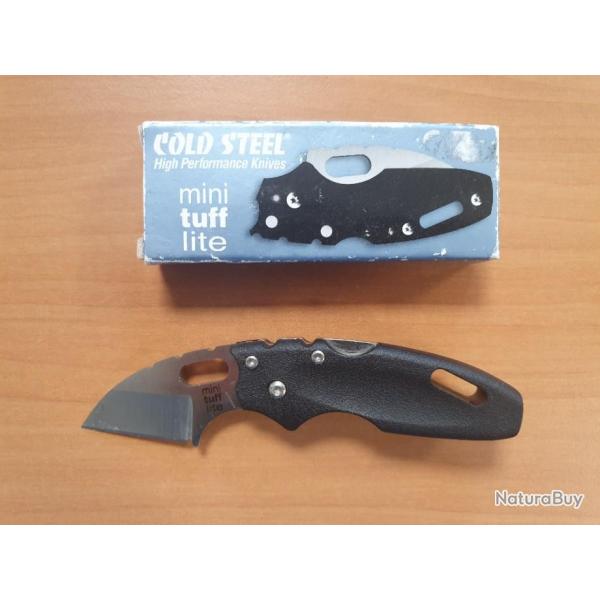 Couteau de poche COLDSTEEL Mini Tuff-Lite - Lame 51mm - Manche Griv-Ex - Clip