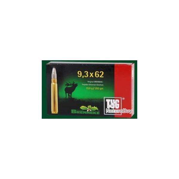 Munitions Brenneke TUG 9.3x62 19.0g 293 grains par 20