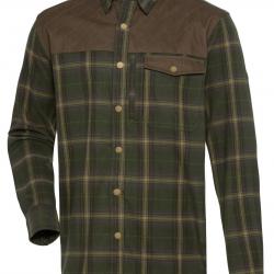 Chemise de chasse Taunus-DK (Couleur: Carreaux olive, Taille: 4XL)