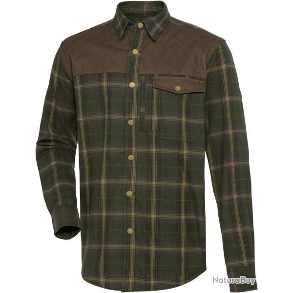 Chemise de chasse Taunus-DK (Couleur: Carreaux olive, Taille: 4XL)