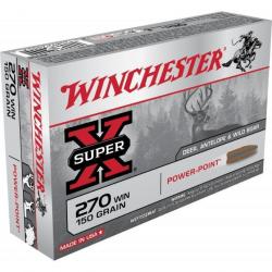 Balles Winchester Super X Power Point 270 Win. 150gr 9.7g par 100