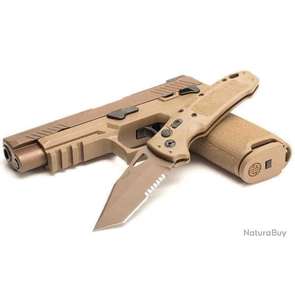 Couteau SIG Sauer K320A M17 ABLE Lock Tanto Lame Acier S30V Manche Polymre Tan Made USA SIG36363