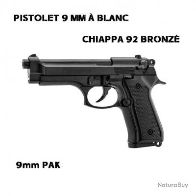 CHIAPPA PISTOLET 92 AUTO 9mm à blanc BRONZE