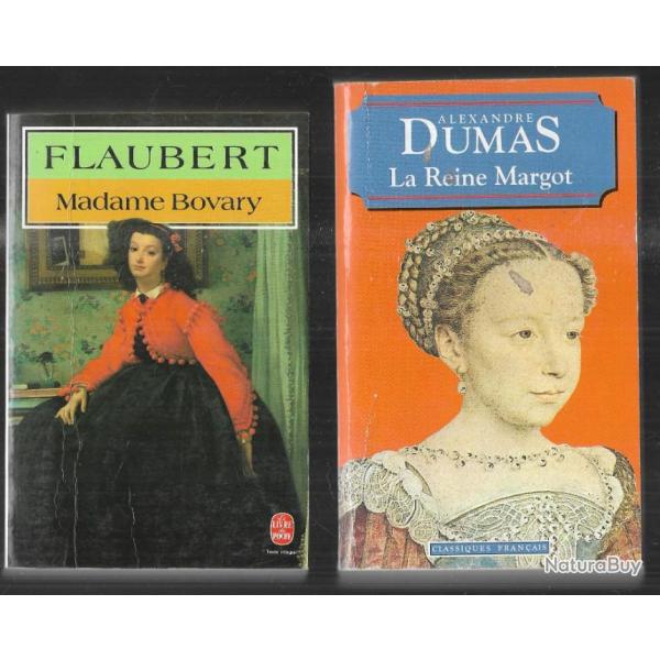 la reine margot d'alexandre dumas et madame bovary de flaubert , livre de poche