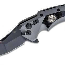 Couteau Sig X5 Tactical Emperor Scorpion Lame 154CM Wharncliffe Manche Alu Button Lock USA SIG36562