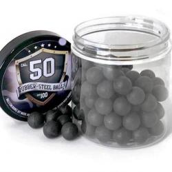 boite de 100 billes caoutchouc gomme cogne WSD pour Umarex HDR T4E Cal 50 1,44 grammes