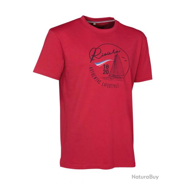 Tee Shirt De Chasse rivra Ligne Verney Carron Rouge