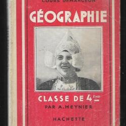 scolaire ancien, géographie cours demangeon classe de 4ème , 1939 europe