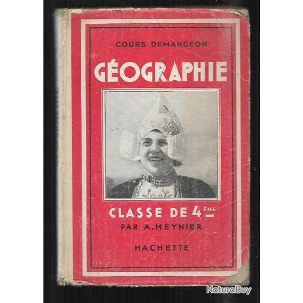scolaire ancien, gographie cours demangeon classe de 4me , 1939 europe