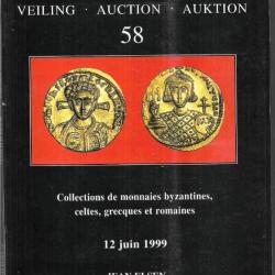 monnaies byzantines, celtes,grecques romaines catalogue de vente n 58 1999 jean elsen numismatique
